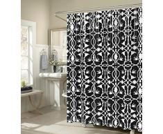 Duck River Textile Katrina Tenda da Doccia, Nero, 72x72