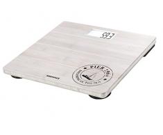 Soehnle Bamboo Bilancia Pesapersone Digitale, con Schermo Lettura LCD Extra-Grande, Bamboo Bianco 180 kg