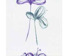 Gardinia KlÃ¶ckner Tenda (1 Pannello), Scorrevole, Dekor 126 Fiore, Lilla, 60 x 245 cm, Floreale Bianco/Viola