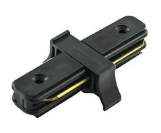 BES 21154 Connettore Giunto Binario, Faro LED, Scivolamento Manuale Dritto, Nero