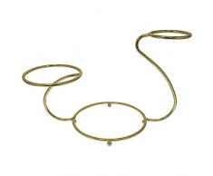 PME SWG585 Alzata a Forma di Cigno per Torte a 3 Piani, Acciaio, Oro