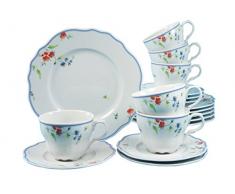 Creatable 20167, Serie Gloria Melanie, Set di stoviglie Servizio da caffÃ¨ 18Â Pezzi, Porcellana, Multicolore, 43Â x 21.5Â x 27Â cm,Â âÂ unitÃ 