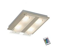 Briloner Leuchten Plafoniera LED Integrata, 3.6 W, Satinati, 33 x 30 x 6.6 cm