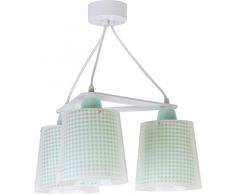 Dalber - Lampada da soffitto E-27, Verde, Multicolore, 39 x 39 x 21