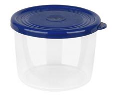 Emsa spezie/Â âÂ Contenitore salvafreschezza con coperchio extra morbida, rotondo/alto, 0,15Â l, trasparente/Blu, Super Line, 517042
