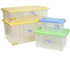 Frosty Unica Dem Scatola Porta Biancheria 30 X 40 X 21 Contenitori e Sistemazione Armadio, Plastica, Multicolore