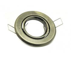 Incasso Portafaretto Porta Faretto LED Orientabile a Molla Bronzo Kras