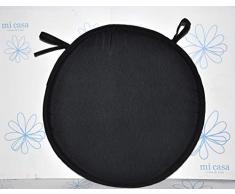 Mi Casa - Cuscino per Sedia a Rete, Colore: Nero