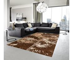 ASTRA Webteppich Teramo, in Verschiedenen Farben und Größen erhältlich Tappeto, Poliestere, Patchwork Marrone, 140 x 200 cm