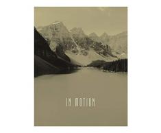 Komar - Quadro da Parete Word Lake in Motion Sand, Poster, Immagine, Soggiorno, Camera da Letto, Decorazione, Stampa Senza Cornice Disponibile in 3 Misure, Gelb, Grau, Schwarz, P087B-40x50