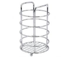 Equinox 503109Â Porta Utensili, Acciaio Cromato, Argento, 10Â x 10Â x 16Â cm