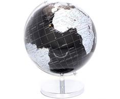 Lesser & Pavey Mappamondo, Silver & Black, 34cm