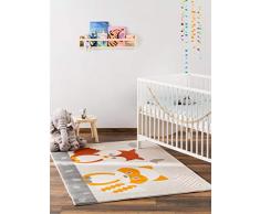 Benuta - Tappeto per cameretta dei bambini, motivo: Best Friends, sigillo GuT, 100% polipropilene, motivo animali, tessuto a macchina, fibra sintetica