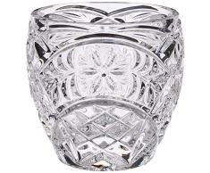 Crystaljulia - Candelabro in Cristallo al Piombo, 7,5 cm, Trasparente