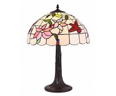 Interfan tavolo Tiffany Fiori E27, Multicolore