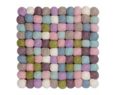 myfelt Greta Feltro Palle di sottopentola, Quadrato, Lana, Multicolore, 20Â x 20Â cm