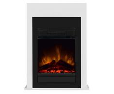 DIMPLEX - Caminetto Elettrico in MDF, 65 x 86,8 x 19,5 cm, Colore: Bianco/Nero