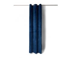 Tom Tailor T-French Velvet - Tenda con Occhielli, in Tessuto, Blu, 135 x 245 cm