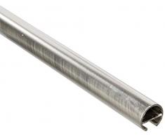 Gardinia Bastone per Tenda con Binario Interno Ã 16 mm Acciaio Inox 120 cm, Metallo Effetto