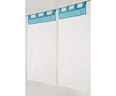 Linder - Tenda a Occhielli, 60% Poliestere 40%, Cotone, Colore: Blu, 70 x 160