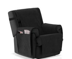 Bartali Copre Poltrona Pharma, 42% Cotone, 58% Poliestere, Nero, 1Â Piazza