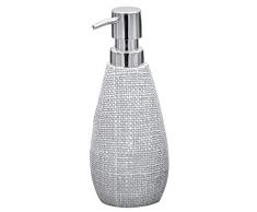 Ridder - Dispenser per Sapone Liquido in poliresina, Colore: Grigio Chiaro 7,3 x 7,3 x 19,3 cm