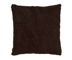 Thedecofactory peaupatch Cuscino, Pelle, Cioccolato, 40Â x 40Â x 3Â cm