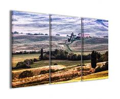 Raffaele De Conciliis Tuscany Landscape VIII Toscana Quadro Moderno, Tela Canvas/Legno, Multicolore, 120x90 cm