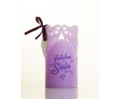 Boxer Gifts Sister Cera Senza Fiamma Candela, Viola