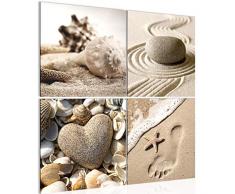Feng Shui 504243a - Quadro da parete in tessuto non tessuto, 80 x 80 cm, XXL, 4 pezzi, made in Germany, pronto per essere appeso