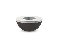 Cooee Design Light Bowl Portalumino in Ceramica, Nero, Acciaio Inossidabile, 8 cm