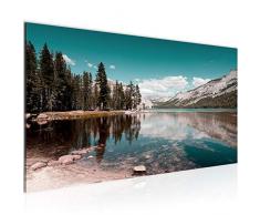 Quadro Paesaggio montano 100 x 40 cm - XXL Immagini Murale Stampa su Tela Decorazione da Parete Pronte per lapplicazione - 606812b
