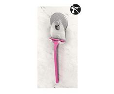 Metaltex Artic Gancio Doppio o Porta Rasoio, Grigio Satinato, 6 x 9 cm