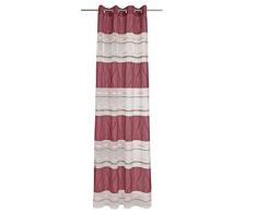 Deko Trends Tenda a Occhielli, Tessuto, Wollweiß-Rot-Taupe, 245.0x137.0x245.0 cm