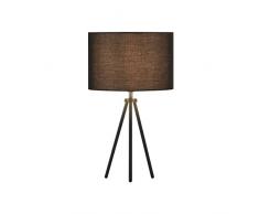 SLV, lampada da tavolo Fenda, A++, set completo con, Acciaio Tessuto, Nero, E27 8.5W