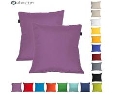 DHestia - Confezione da 2 federe per Cuscini, Decorazione Divano e Letto 45 x 45 cm Multicolore