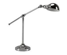 Twist Design Ferriere Lampada da Tavolo E27, 60 W, Cromato, 19 x 19 x 42 cm