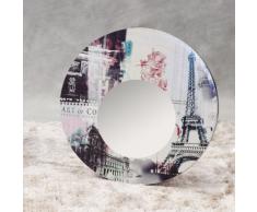 DiKasa Specchio Rotondo con Stampe Vintage