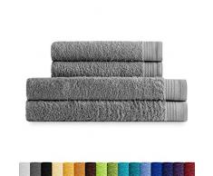 Eiffel Textile qualitÃ Spugna 600 g 2 Lavabo 2 Ducha Grigio