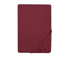 Biberna 77144/555/046, Lenzuolo con angoli in Jersey elasticizzato, Porpora (burgund), 140 x 200 cm - 160 x 200 cm