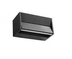 ILLUMINAZIONE DI DESIGN APPLIQUE LED, 10 W, grigio scuro