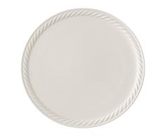 Villeroy & Boch Montauk Piatto da Pizza, 32 cm, Porcellana Premium, Bianco