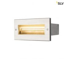 SLV Brick Outdoor Lampada Da Incasso A Parete, Gesso, Acciaio Inossidabile