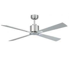 LUCCI AIR, Ventilatore da soffitto, con tecnologia a risparmio energetico, cromato