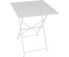 Tavolo da Campeggio Alabama 94//127 x 70 x 70 cm-Pieghevole Unisex Bianco Campart TA-0808 127x70x70 cm