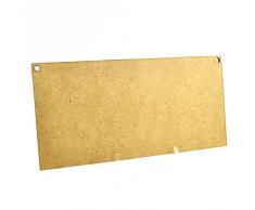 Lasercutouts 10 targhe rettangolari in Legno, 30 x 15 cm, con 2 Fori, in MDF, per Decorazioni Fai da Te