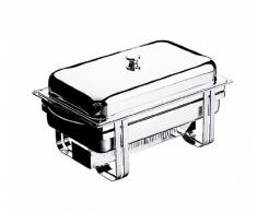 MEPRA Buffet Chafing Dish Rettangolare con Coperchio Amovibile Giotto, Acciaio Inossidabile 18/10