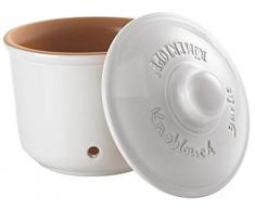 RÃ¶mertopf - Pentola per Aglio, in Ceramica, 0,2 kg, Colore: Bianco