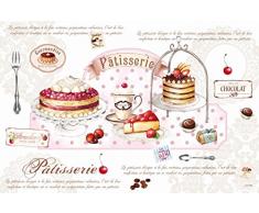 EASY LIFE Tavolo Matte (Polipropilene), Porcellana, Multicolore, 40Â x 30Â x 0.1Â cm