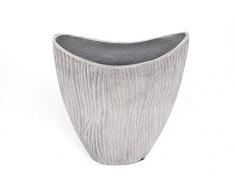Sukima Decor Onda Vaso, Metallo, Argento, 26Â cm
